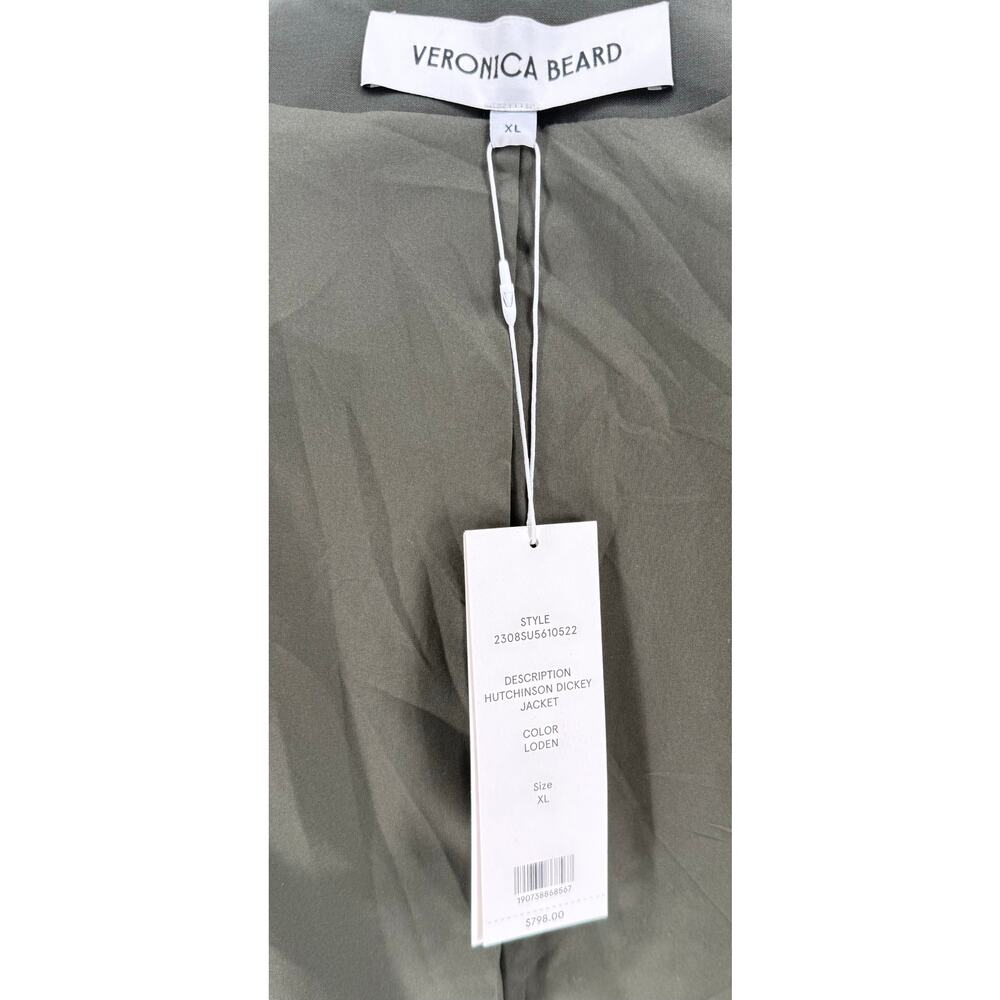 Veronica Beard Dickey Hutchinson Blazer Jacket Loden Green Size XL Wool Coat - Picture 4 of 12